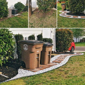 Asoleo Weed Barrier Border helps deter encroachment along garden beds.
