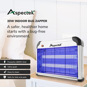 ASPECTEK 360-degree UV lamp attracting mosquitoes from all directions