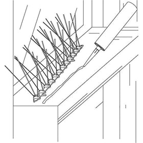 ASPECTEK spikes' flexible base bends 360 degrees for curved surfaces.