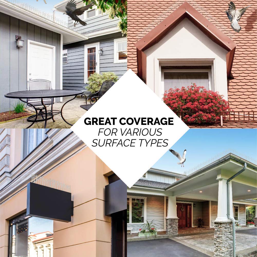 ASPECTEK spikes install on roofs, ledges, and eaves for versatile protection.