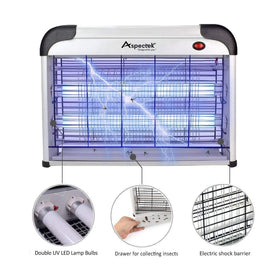 Aspectek Insect Killer with mesh safety screen for protected indoor use