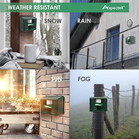 ASPECTEK Yard Sentinel 2Pack motion sensor helps target activity at entry points.