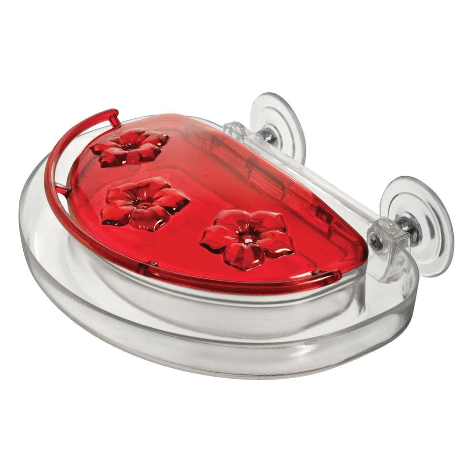 Aspects 407 Jewel Box Feeder with cover view attracts hummingbirds and offers clear nectar view