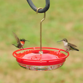 Aspects 430 Hummzinger feeder side view highlights compact mini design for small spaces.
