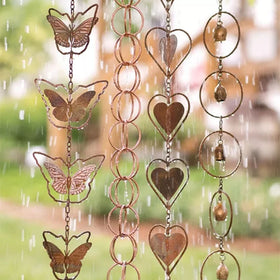 Asrnten convinced8 heart style rain chain adds charm and functional water flow.