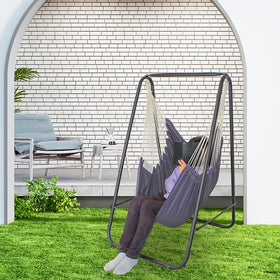 Asrnten YUCAN stand weighs 19 pounds and occupies 9 sq ft, tool-free setup.