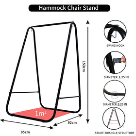 Asrnten YUCAN stand’s sturdy iron tubes provide stable support.