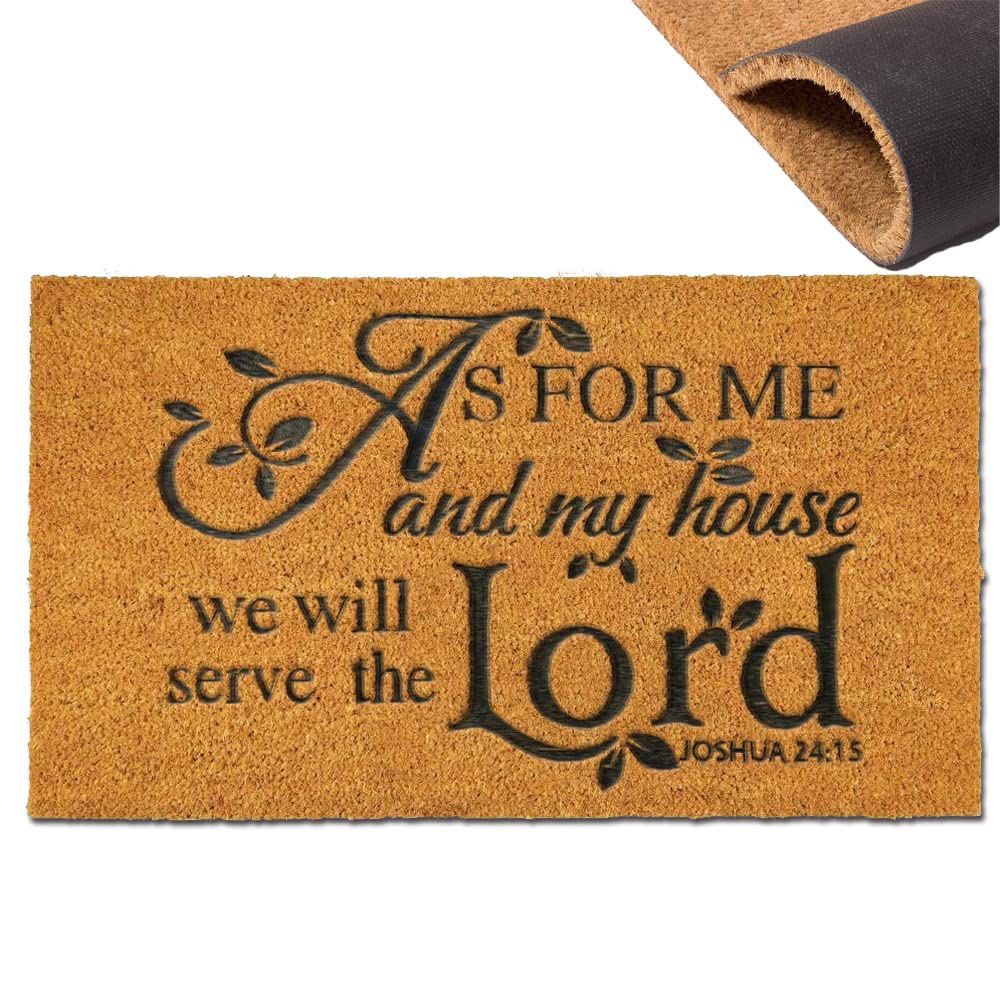 Assaoy coir door mat for outdoor entrance traps moisture and dirt.
