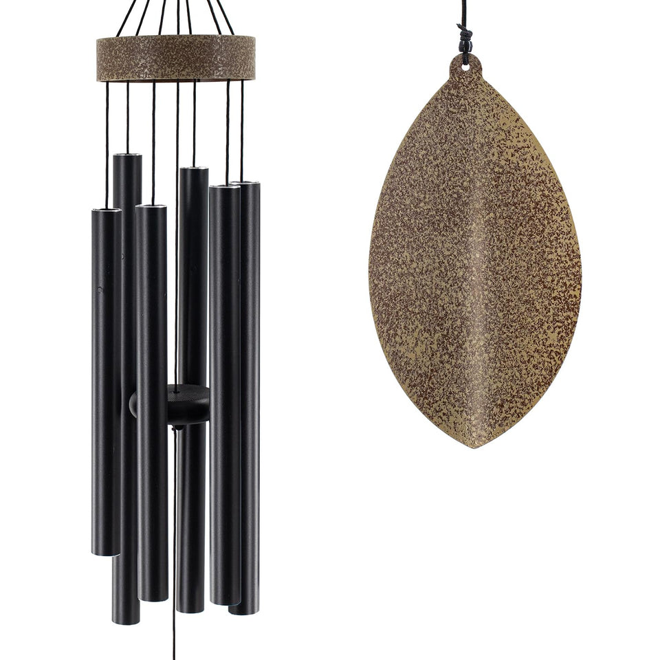 ASTARIN 36-inch wind chime with leaf catcher for elegant outdoor decor.