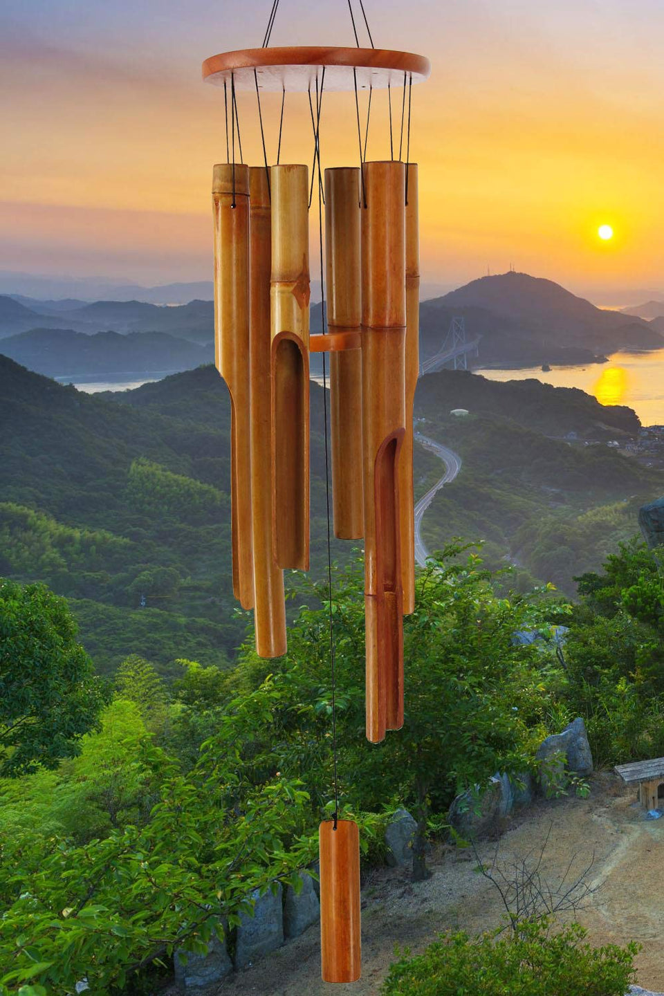 ASTARIN bamboo wind chimes outdoor create a soothing garden soundtrack
