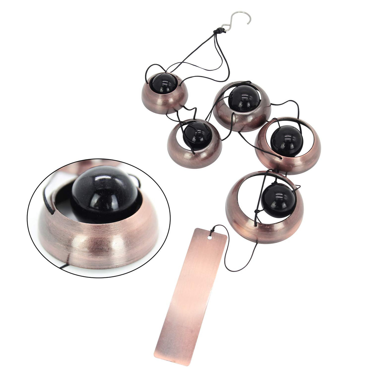 ASTARIN copper wind chimes garden melody enhances yard calm.