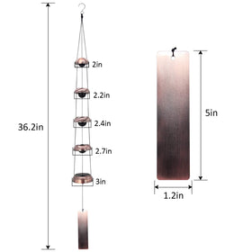ASTARIN copper wind chimes nylon cord durability withstands wind and rain.