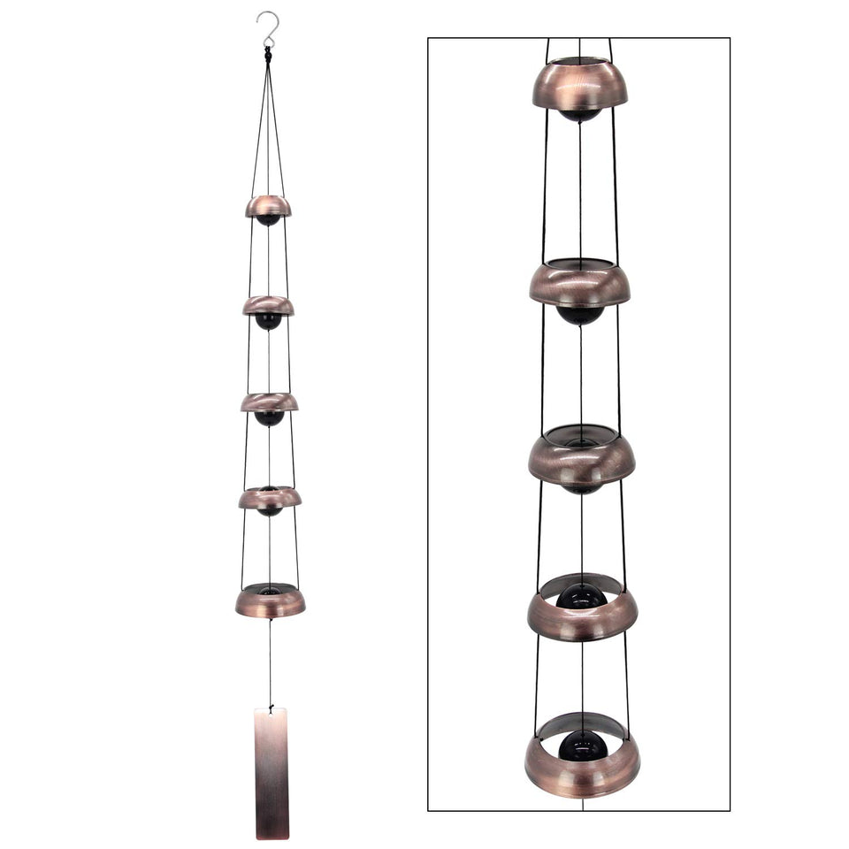 ASTARIN copper wind chimes temple bell on porch creates serene, inviting ambiance.