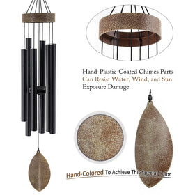 ASTARIN deep-tone wind chime with six aluminum tubes for soothing outdoor sound.
