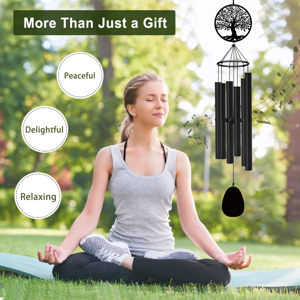 ASTARIN memorial wind chimes for garden decor, ideal for porch or yard relaxation