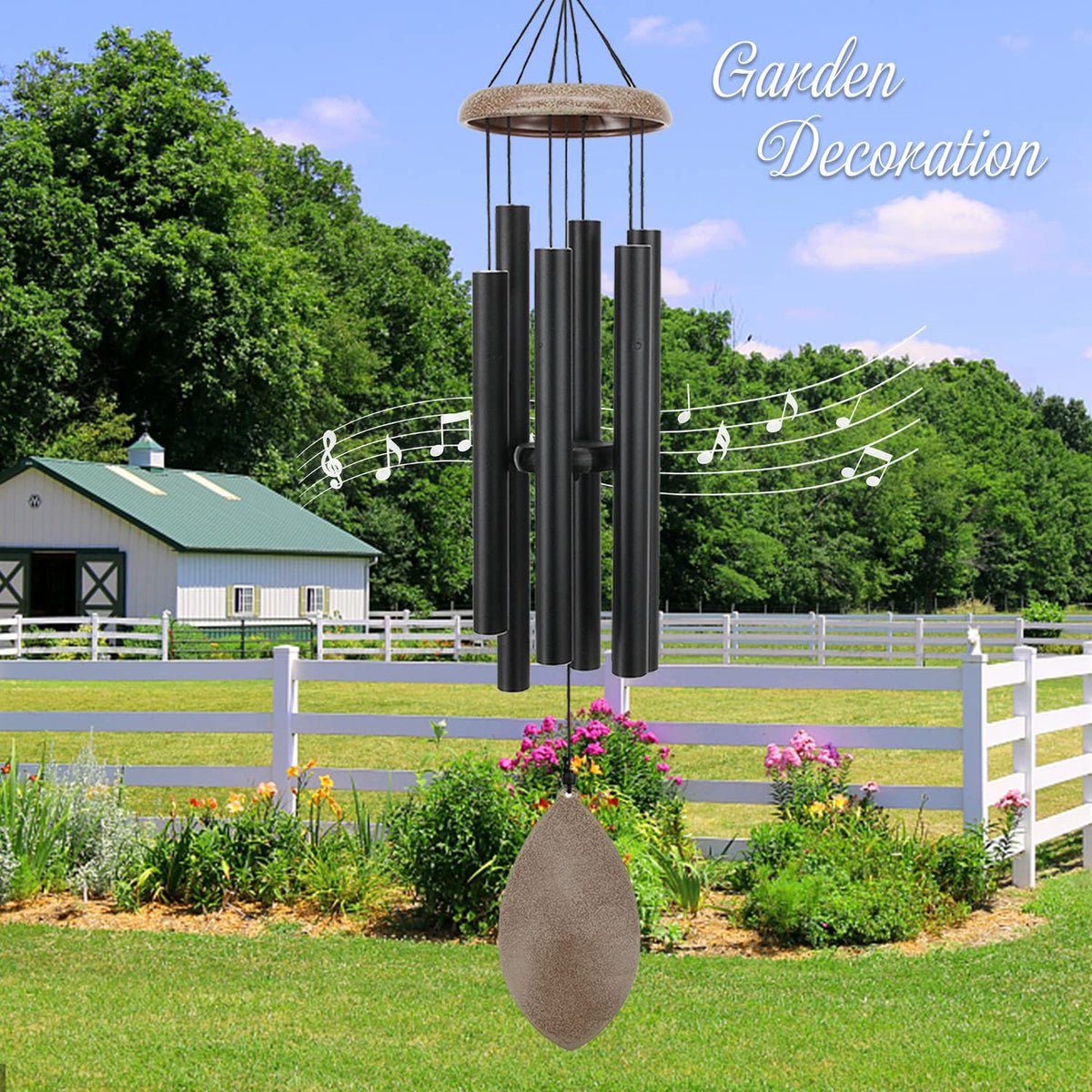 ASTARIN pentatonic-tuned wind chime delivers soft, relaxing melodies.
