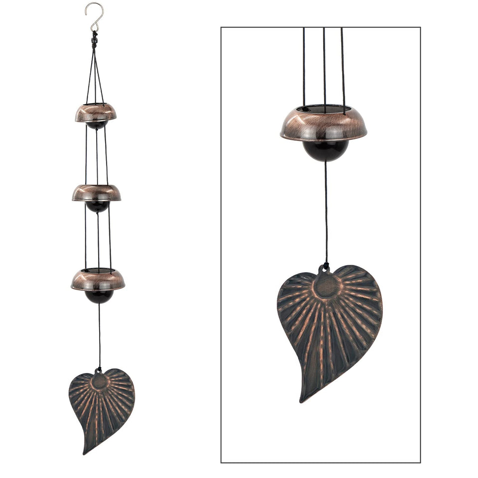 ASTARIN Three Cooper Leaf Temple wind chime setup for tranquil outdoor space.