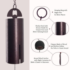 ASTARIN wind bell for patio decor with bronze finish adds refined curb appeal.