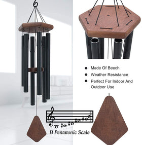ASTARIN wind chime tubes closeup shows tuned aluminum tones for relaxation