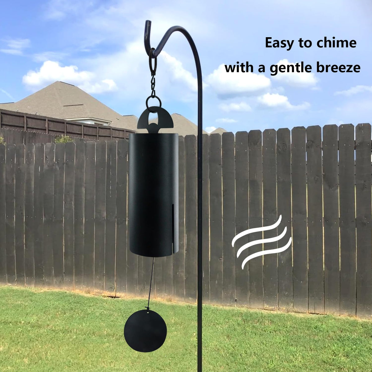 ASTARIN anodized aluminum wind bell resists corrosion year-round.