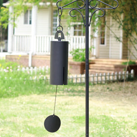 ASTARIN wind chimes in matte black deliver deep-tone outdoor resonance.