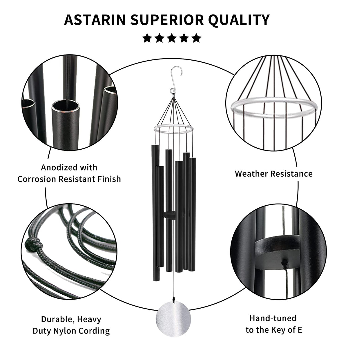 ASTARIN wind chimes memorial gift box ready to give