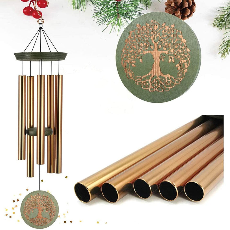 ASTARIN wind chimes 36-inch outdoor profile creates soothing garden tones.