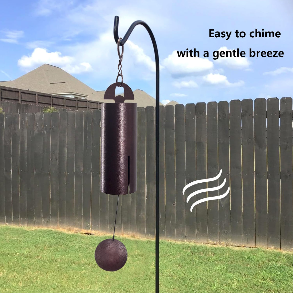 ASTARIN wind chimes yard setup delivers deep resonance with each gentle breeze.