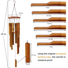 ASTARIN zen garden wind chime 38 inch for tranquil space