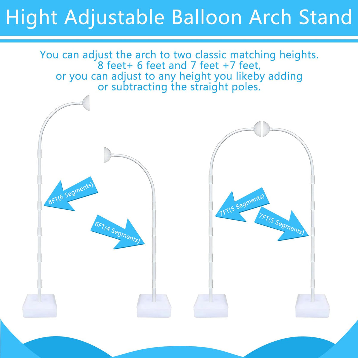 ASTILAZO balloon arch kit round bases stabilize the arch for outdoor events