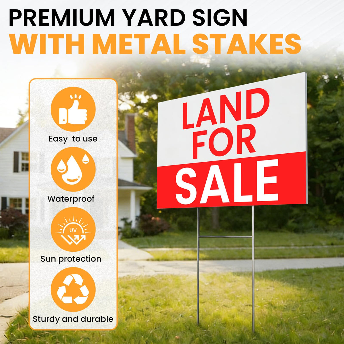 Blank AstrivixDD yard signs ready for custom slogans and events.