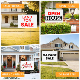 AstrivixDD bundle-ready yard signs displaying quick setup and outdoor readiness.