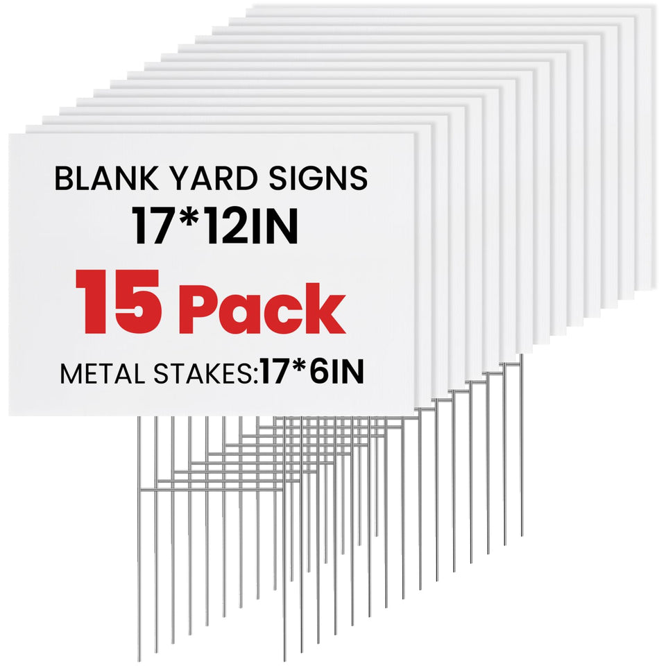 AstrivixDD yard sign 15-pack for outdoor promotions, durable and reusable.