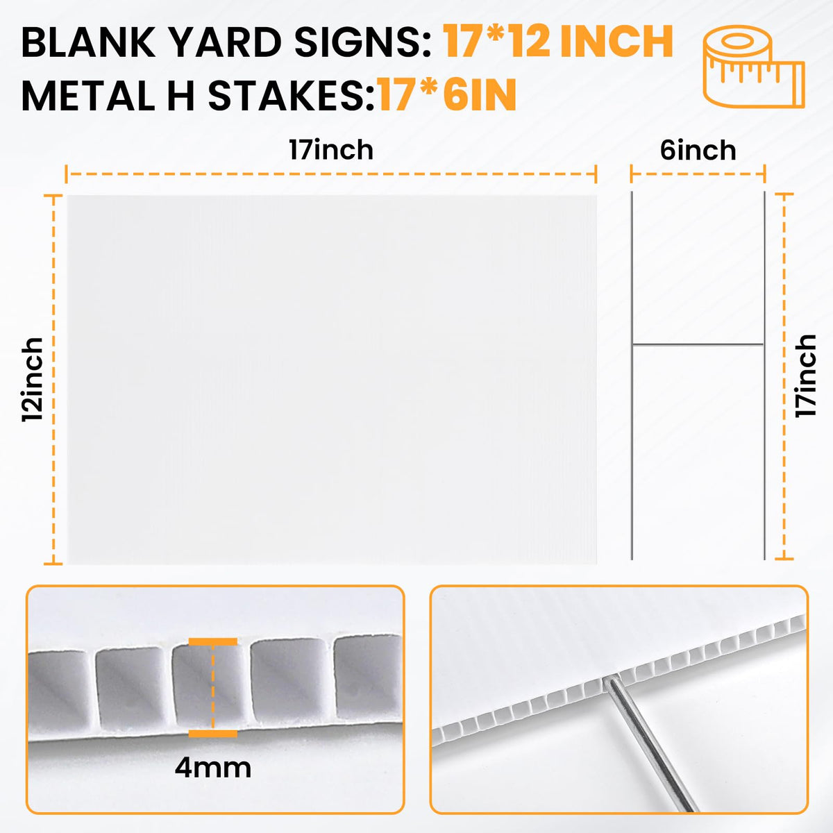 AstrivixDD yard sign stakes 17x6 enabling quick, tool-free installation.