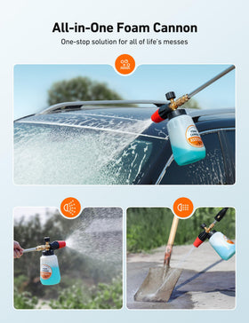 AstroAI foam cannon after-use cleaning and storage guidance.