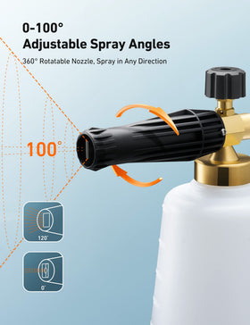 AstroAI foam cannon dense foam core for rich, clingy foam during cleaning.