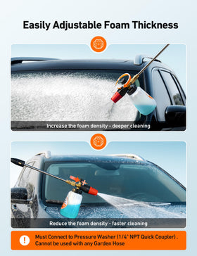 AstroAI foam cannon wide-mouth bottle enables easy, spill-free soap pouring.