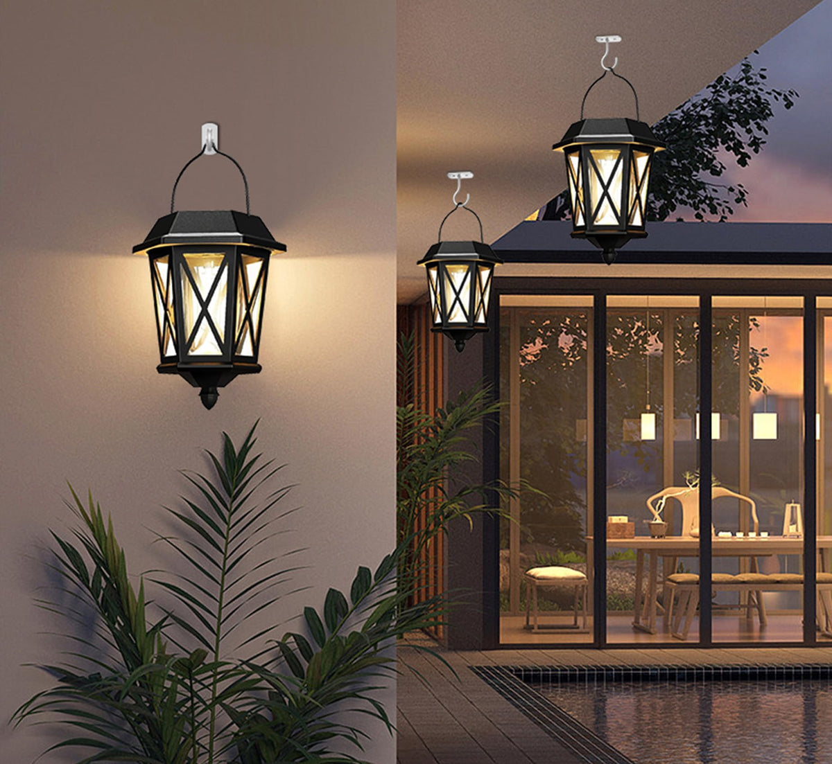 ASZUNE 2.5in white ceiling hook used for path lights installation.