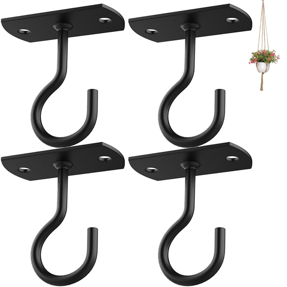 ASZUNE ceiling hook for plants, 2.5 inch, hold up to 50 lbs for indoor and outdoor decor