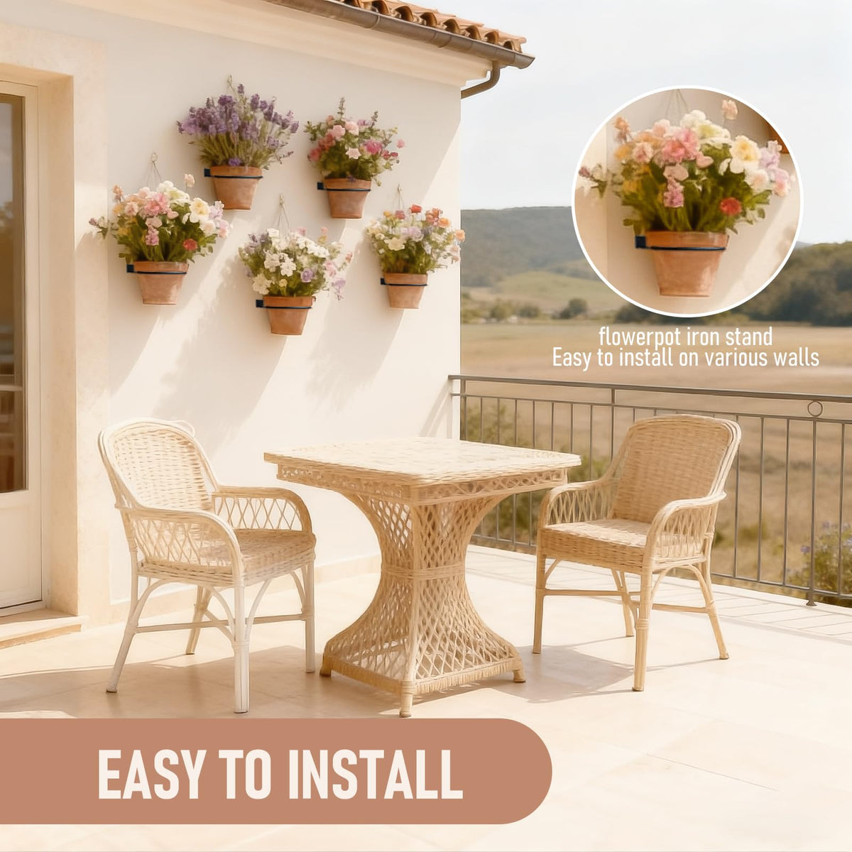 ASZUNE space-saving wall garden setup on balcony or kitchen