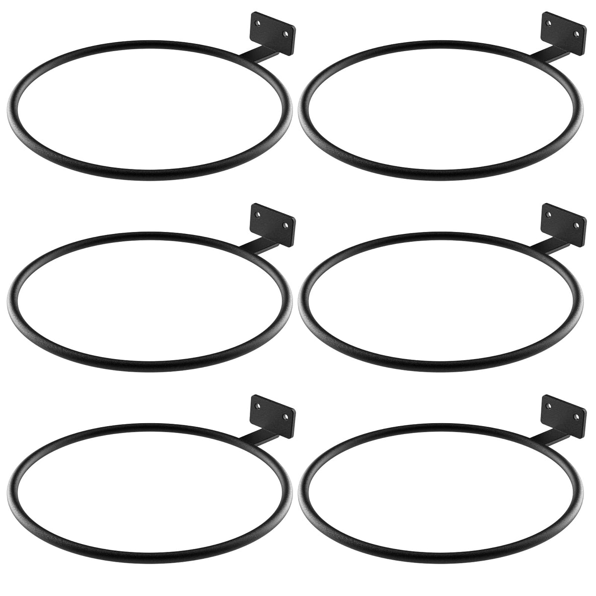 ASZUNE wall pot holder 6-inch ring in a six-pack for compact indoor display
