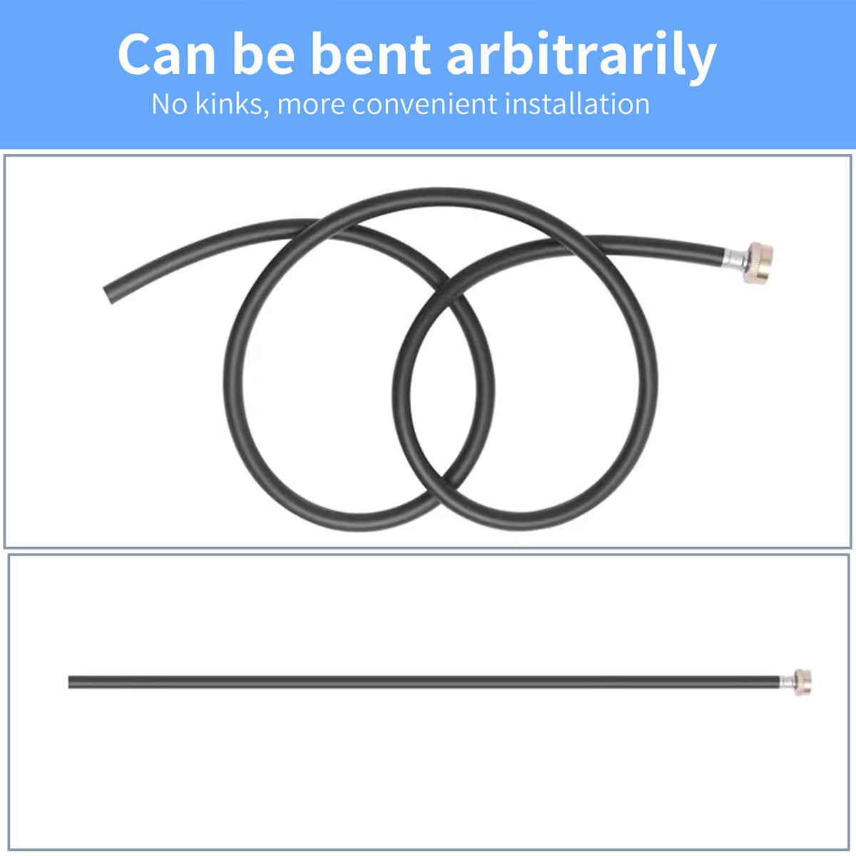 atadbtae Five foot hose length supports convenient placement near drains.