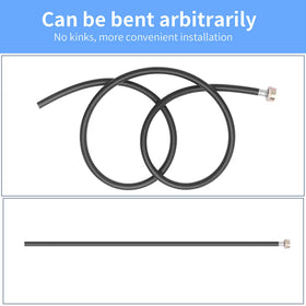atadbtae Five foot hose length supports convenient placement near drains.