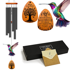 ATALOII sympathy wind chime with deep-tone tubes for peaceful outdoor remembrance.