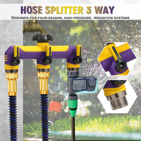 ATAOSGR easy install outdoor faucet splitter demonstrates simple threading for tool free setup