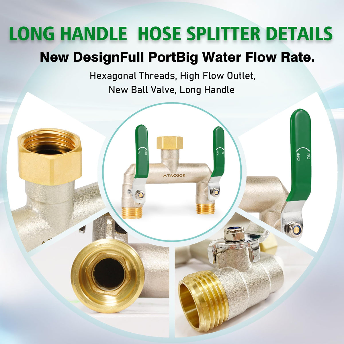 ATAOSGR nickel-plated brass construction resists rust and wear.