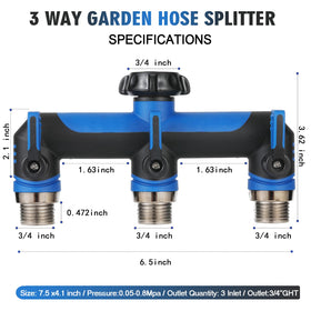 ATAOSGR hose spigot connector shows easy installation on standard taps.