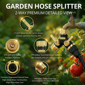Independent shut-off valves enable flexible irrigation layouts.