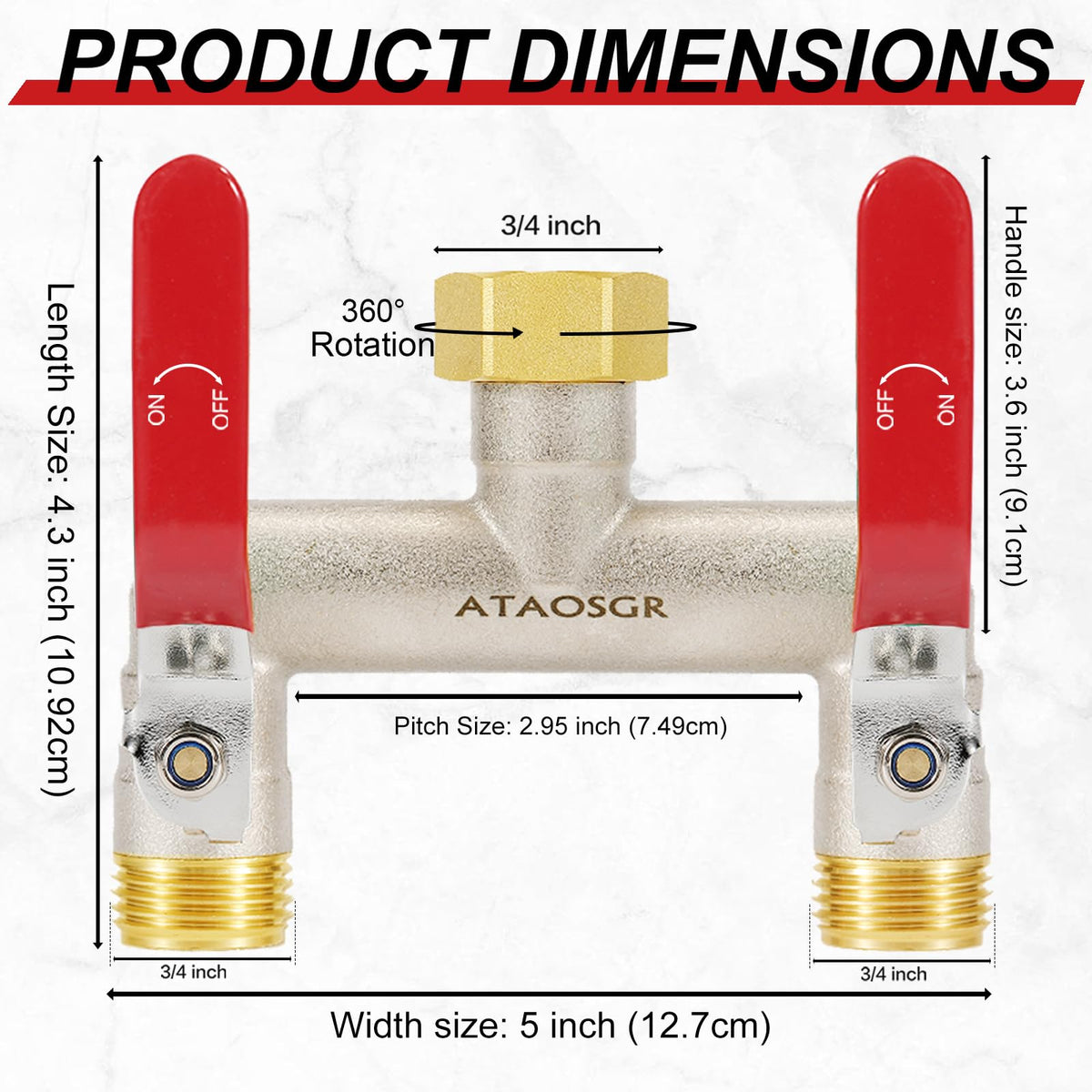 ATAOSGR nickel-plated brass body resists rust for lasting durability.