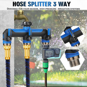 ATAOSGR three-outlet splitter with 2-inch spacing fits multiple hoses.